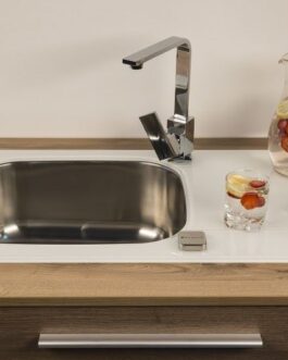SinkSolution S LINE 780×435 rustfrit stål køkkenvask med glas skyllebakke
