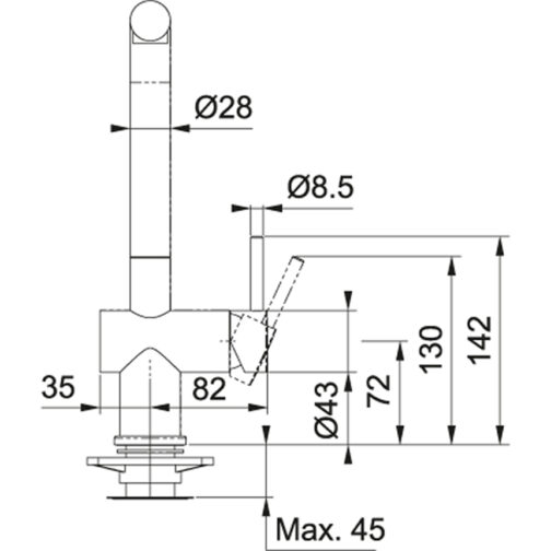 Franke Active Plus 410 - Fasttud køkkenarmatur - Image 4