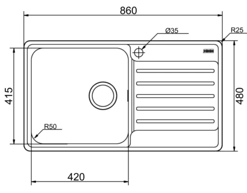Franke Smart Bell BCX 211-86 Rustfrit stål køkkenvask - Image 4