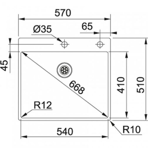 Franke Box BXX 210-54 TL Rustfri stål køkkenvask