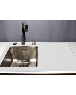 SinkSolution R LINE 860×540 rustfrit stål køkkenvask med glas drypbakke