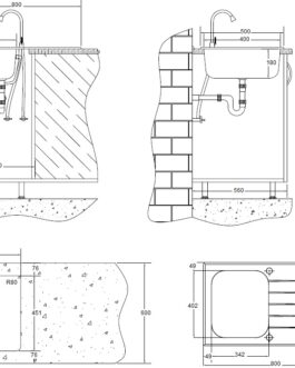 SinkSolution S LINE-800×500 rustfrit stål køkkenvask med glas skyllebakke