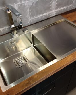 SinkSolution A LINE PLUS 860×520 1x rustfri stål køkkenvask