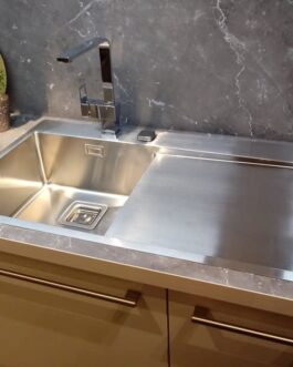 SinkSolution A LINE PLUS 860×520 1x rustfri stål køkkenvask