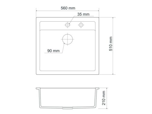 SinkSolution Natura 60 PLUS komposit køkkenvask