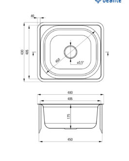 Deante Doppio ZEN 0103 Rustfri stål køkkenvask