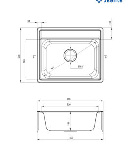 Deante Soul ZYU 0103 Rustfri stål køkkenvask