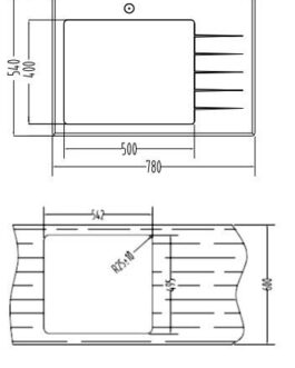 SinkSolution R LINE 780×540 rustfrit stål køkkenvask med glas drypbakke