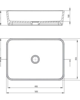 Deante Hyacint CDY_6U5S keramisk håndvask til badeværelse
