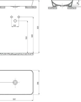 Deante Tess CDS_6U6S keramisk håndvask til badeværelse